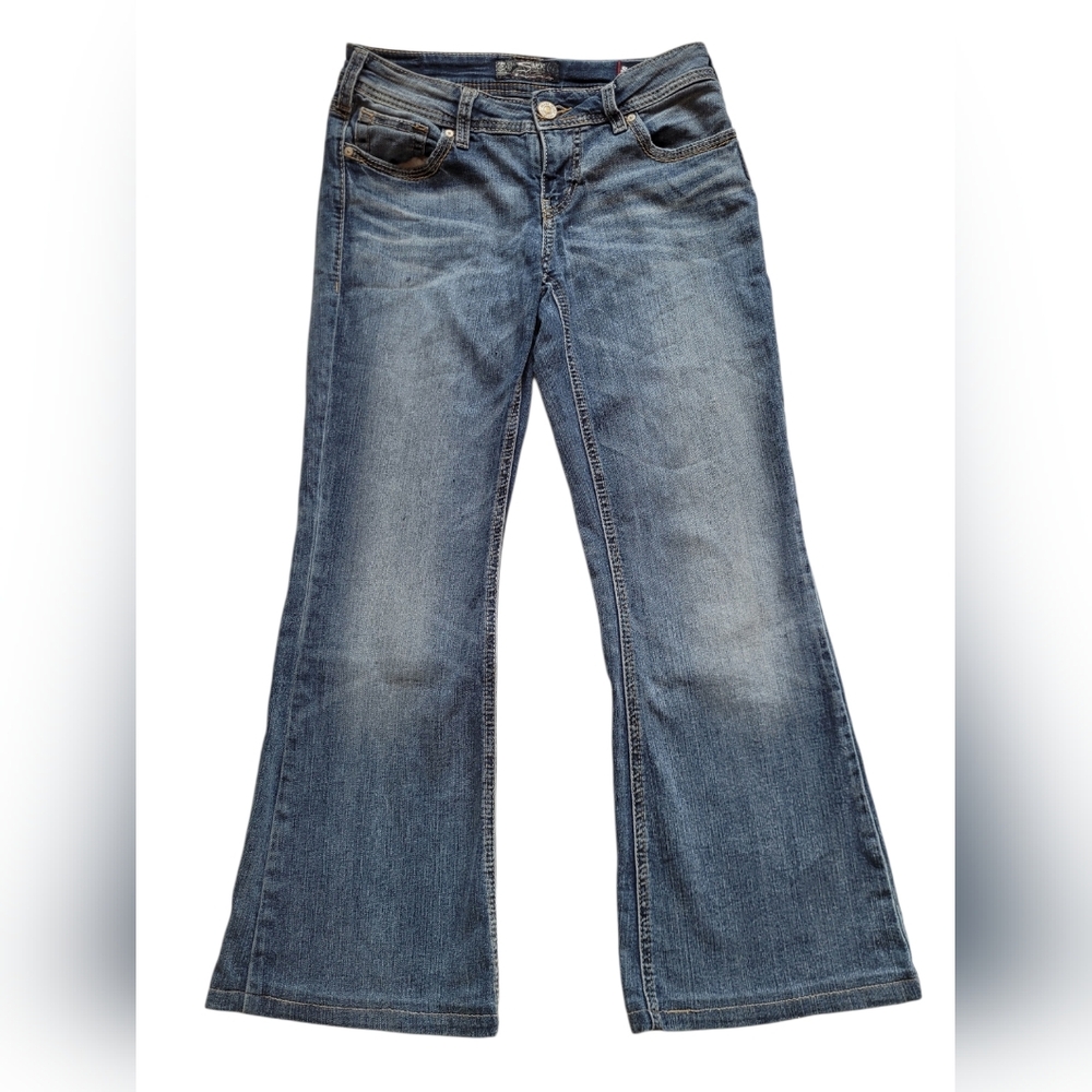 Silver Jeans Aiko Mid Flare Blue Low Rise 29 X 32